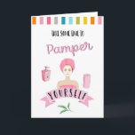 app pamper vous-même carte pour ami 30e<br><div class="desc">Conçu par The Arty Apples Limited</div>