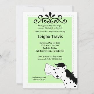 Appaloosa Horse Neutral 5x7 Baby shower Invitation