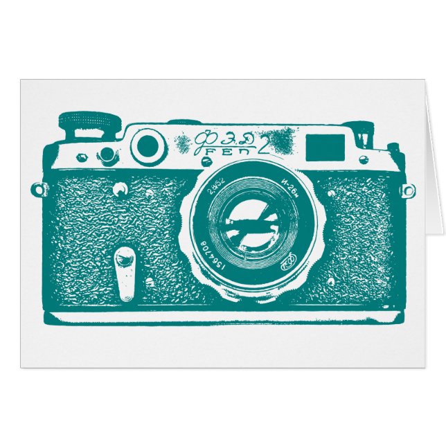 Appareil photo soviétique russe - Med Dk Cyan (Devant Horizontal)