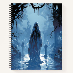 Apparition fantôme dans un Carnet Spiral de cimeti