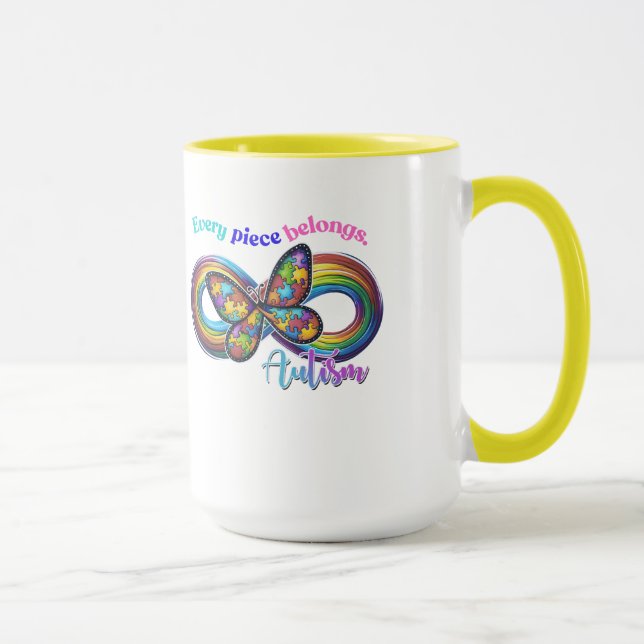 Appartenir à chaque gorgée – Mug Puzzle de l'autis (Droite)