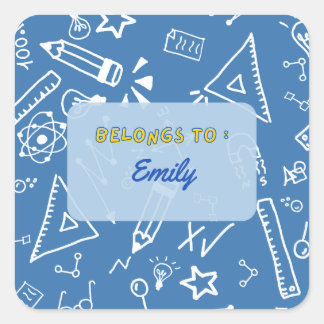 Appartient à - autocollants scolaires personnalisé