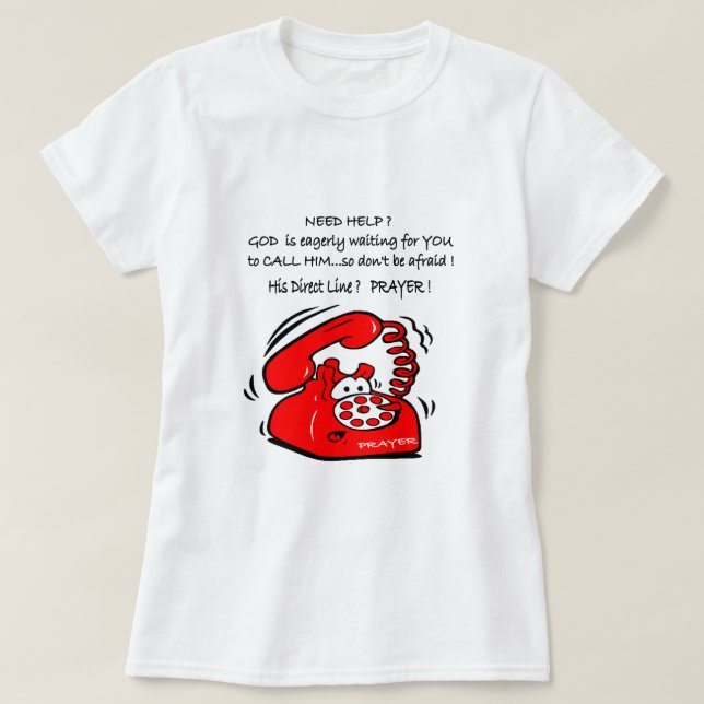 Appel à Dieu pour le T-shirt Christian Help (Design devant)