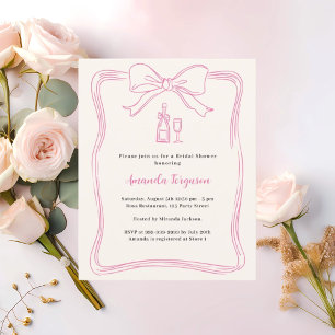 Appel de douche nuptiale Cream rose à la main