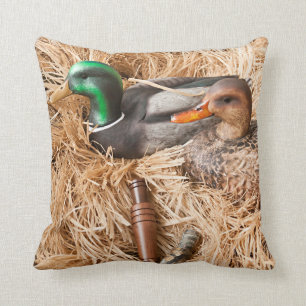 Appel Mallard Drake de canard chassant le coussin