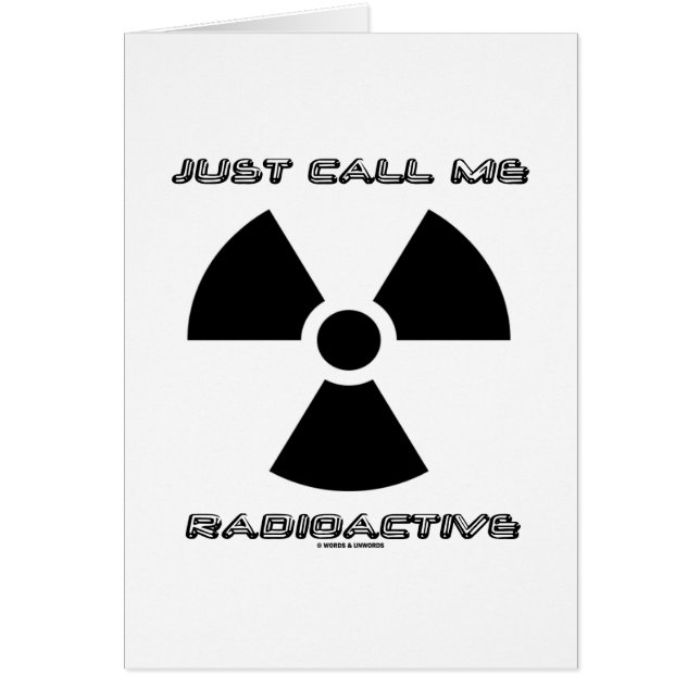 Appelez-juste moi radioactif (le signe radioactif) (Devant)