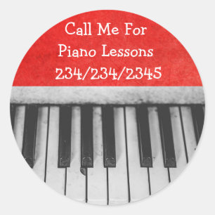 Appelez-Moi Pour Des Leçons De Piano Stickers Prom