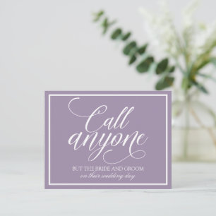 Appelez n'importe qui sauf la carte de Mariage mar