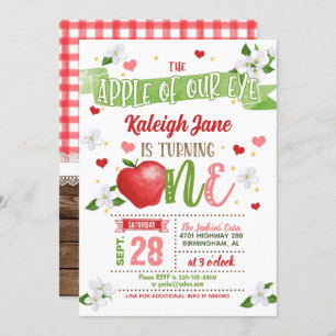 Apple 1er anniversaire Invitation - Pomme de notre