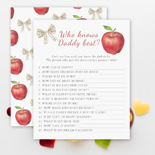 Apple baby shower Qui connaît papa meilleur jeu
