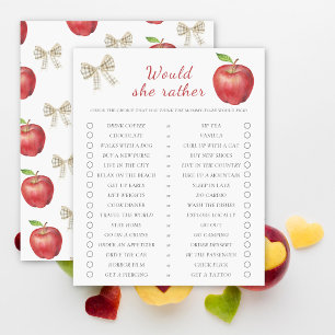 Apple baby shower Voudrait-elle Plaire jeu