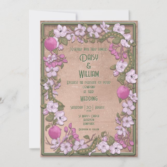 Apple blossom - Wedding Invitation (Devant)