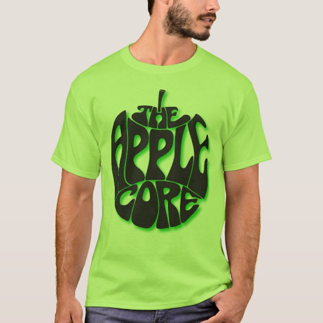 Apple creusent T-shirt d'hommes verts de chaux le (Devant)