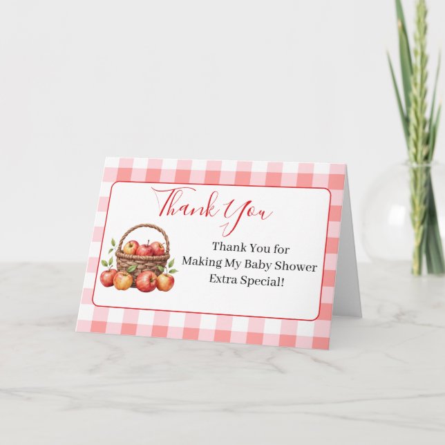 Apple de My Eye Baby shower Merci Cartes (Devant)