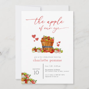 Apple de My Eye Fall Baby shower Invitation