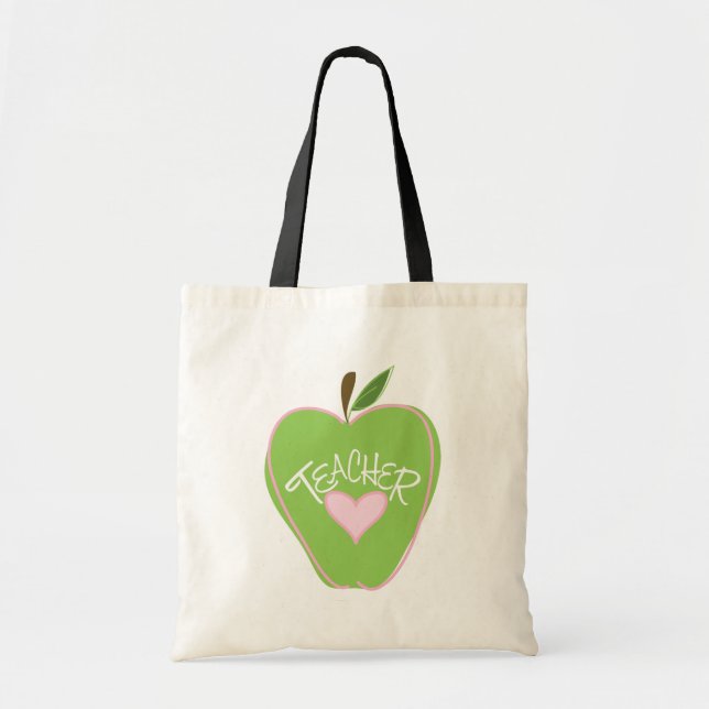 Apple et sac verts de professeur de coeur (Devant)