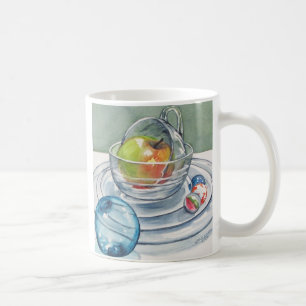 Apple et tasse en verre claire
