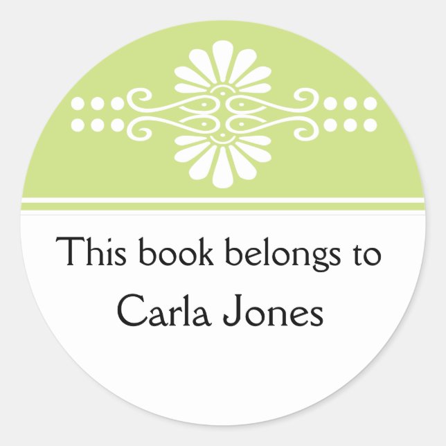 Apple Green Ce Livre Appartient Aux Étiquettes (Devant)