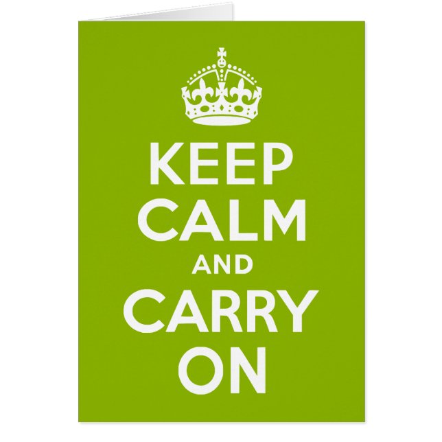 Apple Green Gardez le calme et continuez (Devant)