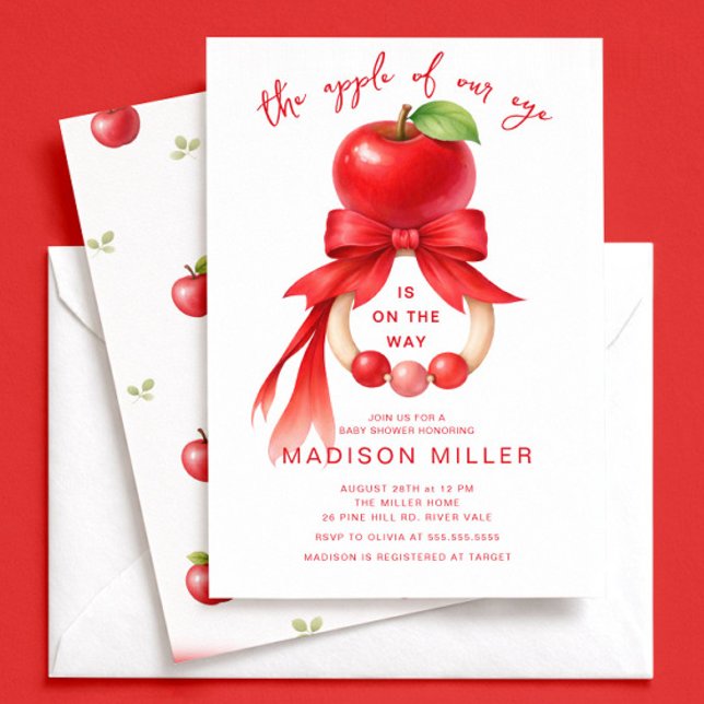 Apple of Our Eye Baby Shower Invitation (Créateur téléchargé)