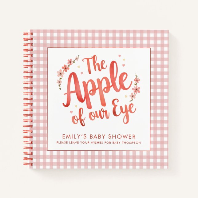 Apple of Our Eye Baby shower Livre d'invité (Devant)