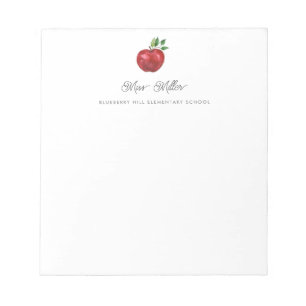 Apple pour le Bloc-notes personnalisé enseignant