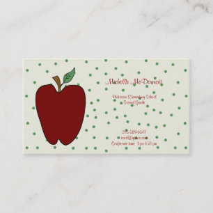 Apple pour le carte de visite de professeur