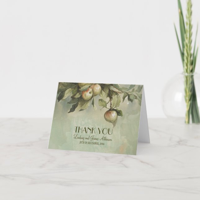 Apple Tree Mariage Merci Cartes (Devant)