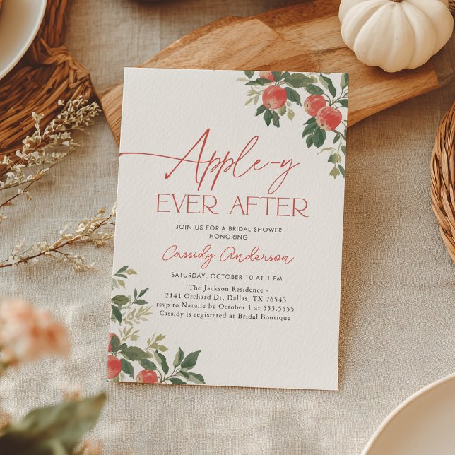 Apple-y Ever After Invitation de Fiançailles Apple (Créateur téléchargé)
