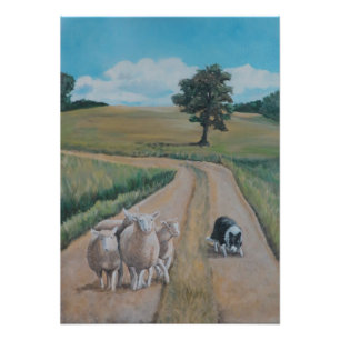 "Apportant copie de photo d'art moutons"