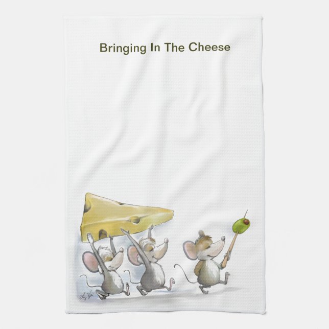 Apporter Dans Le Fromage (avec Oliviers) Serviette (Vertical)