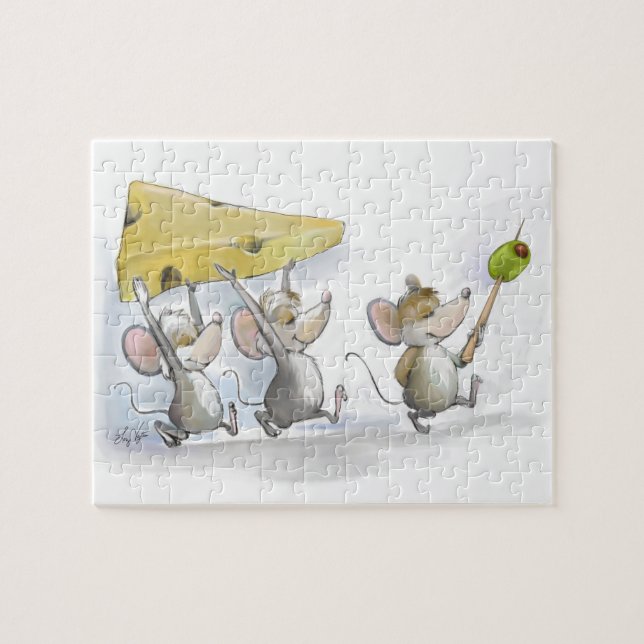 Apporter Dans Le Puzzle Fromage (avec olives) (Horizontal)