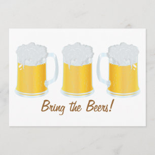 Apportez des bières Invitation de la fête de la bi