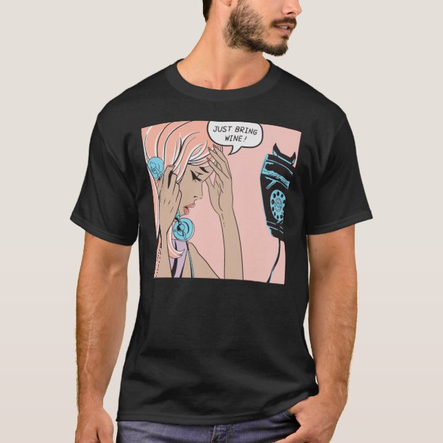 Apportez juste un T-shirt classique au vin (Devant)