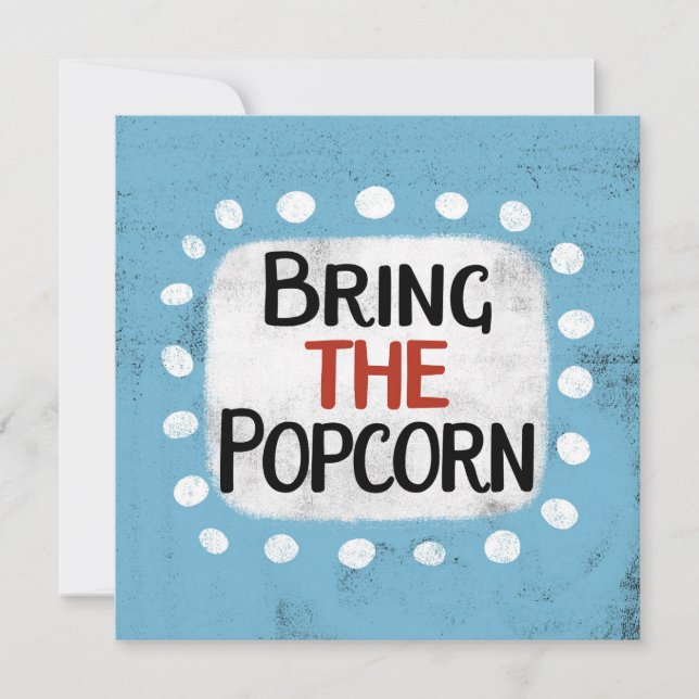 Apportez La Carte De Voeux Popcorn (Devant)