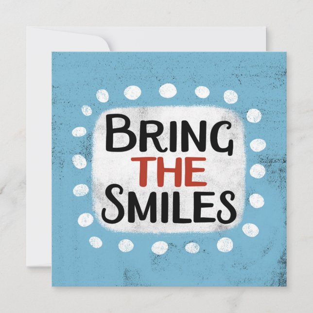 Apportez La Carte De Voeux Souriants (Devant)
