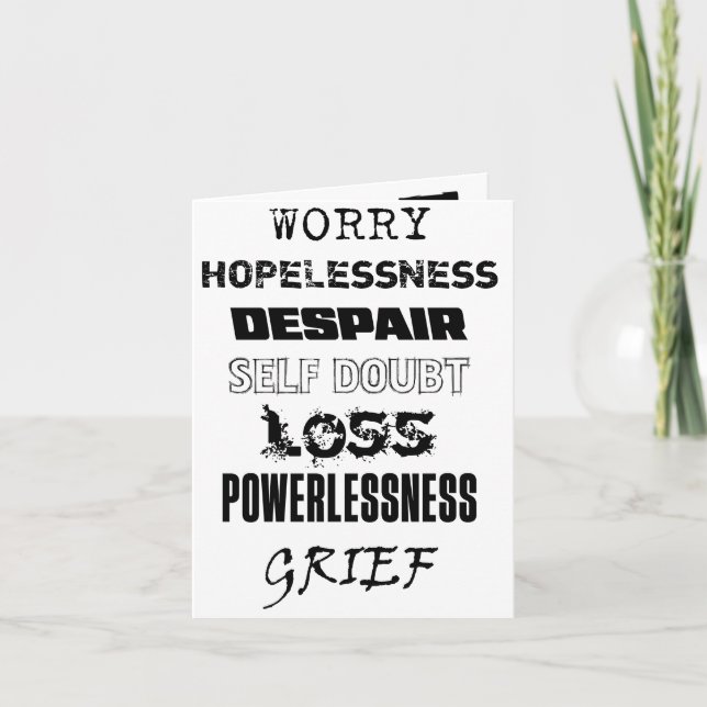 Apportez-le à Dieu. Carte de vœux. (Devant)