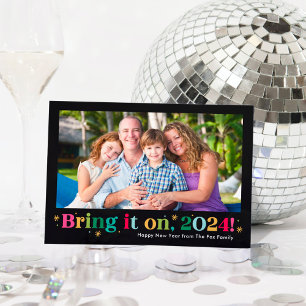 Apportez-Le Avec Un Bon Carte photo Du Nouvel An