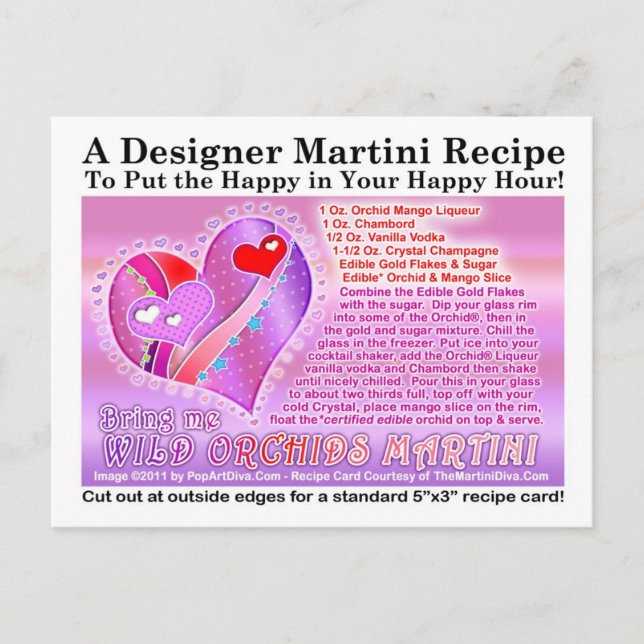 Apportez-moi la carte de martini de la Saint-Valen (Devant)