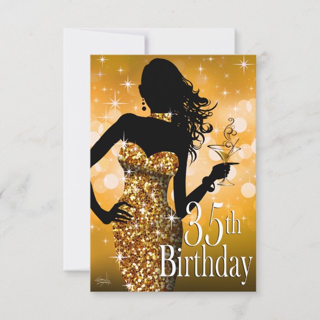 Apportez or de carte d'anniversaire d'étincelle de (Devant)