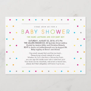 Apportez un Invitation de Baby shower de couleur L