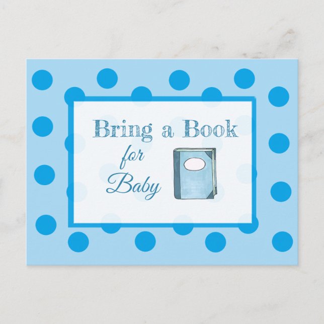 Apportez un livre pour la carte Baby shower bébé (Devant)