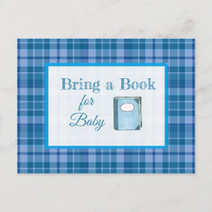 Apportez un livre pour la carte Baby shower bébé