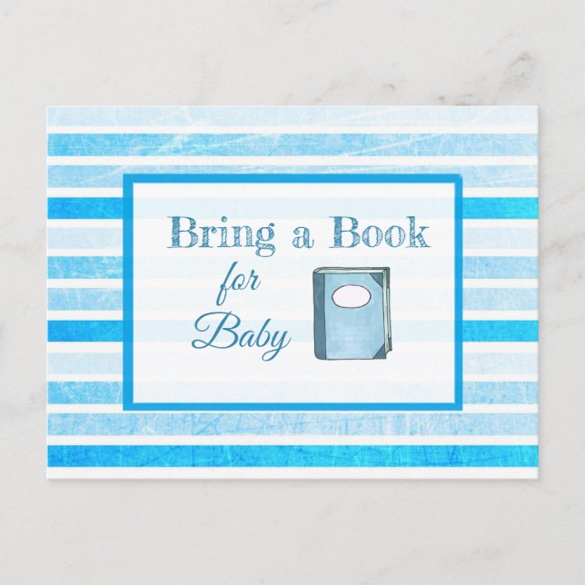 Apportez un livre pour la carte Baby shower bébé (Devant)