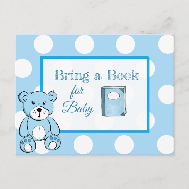 Apportez un livre pour la carte Baby shower bébé (Devant)
