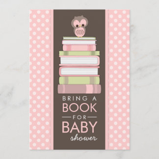 Apportez Un Livre Sweet Girl Owl Invitation Baby s