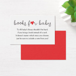 Apportez une carte de demande de livre Baby shower