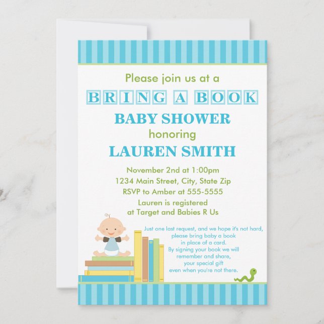 Apportez une carte de l'invitation 5x7 de baby (Devant)