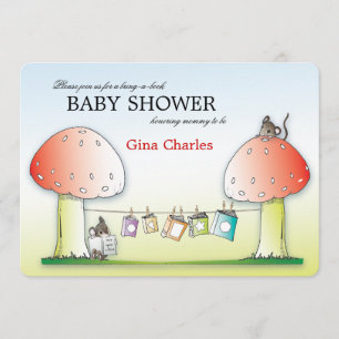 Apportez une invitation de baby shower de livre