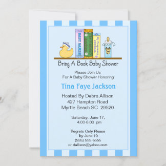 Apportez une invitation de Baby shower de livre (G